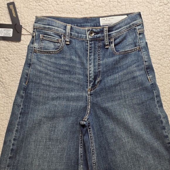 rag & bone Serena High Rise Crop Wide Leg Jeans Size 26 - Picture 4 of 15